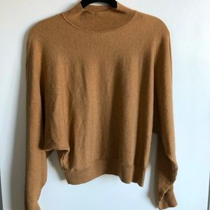 H&M Women’s Mock-Neck Sweater Tan Sz M New w/ tags